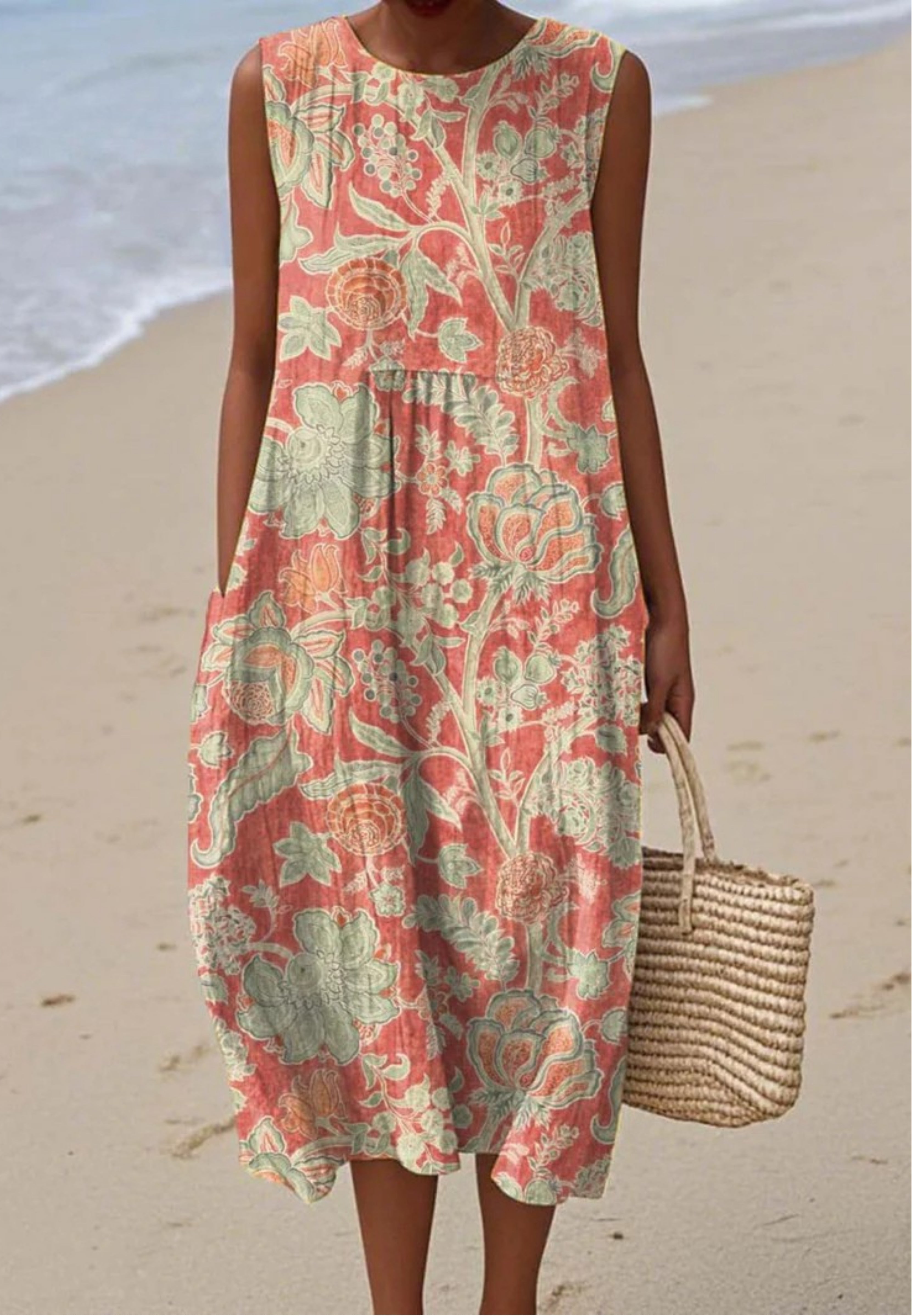 Leva - Dress with Vintage Floral Art Print